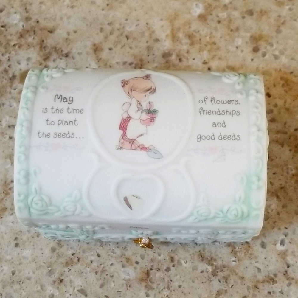 Precious Moments May porcelain chest box